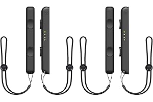 FIEHDUW Wrist Straps for Switch Joycon 2 Pairs, Portable Replacement for Switch Controller Strap, Joy Con Wrist Straps with Automatic Lock and Adjustable Tightness (Black 2 Pairs)