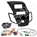 Produktbild Einbauset : Autoradio Doppel-DIN 2-DIN Radioblende Radio Blende Halterung mit Ablagefach schwarz + ISO Radioanschlusskabel Radio Adapter + Fakra Antennenadapter Ford Fiesta (JA8) 10/2008 - 01/2013 (nur für Fahrzeuge mit Multifunktionsdisplay)