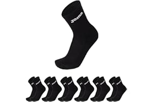 Joma Calze Uomo Spugna, Calzini Tennis Padel Uomo, Calcio e Basket, Crew Socks Altezza Metà Polpaccio, Calzini Sportivi Corti in Cotone, 6 Paia