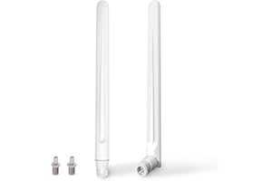 GREATZER WLAN Antenne 5G LTE Antenne 2 Stück WiFi SMA / TS9 Stecker, 700-6000MHz, GSM/GPRS/2G/3G/4G/5G für WLAN-Router, PC-Desktop, USB-Adapter, PCI-E-Karten, Sicherheits-IP-Kamera, FPV-Kameramonitor-Weiß