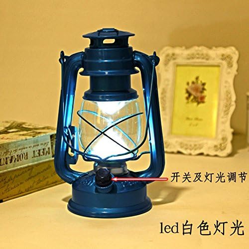 GFEI Iron Retro Portable ice dry battery lantern outdoor camping lights/outdoor camping tent lights household emergency lighting decorations, C