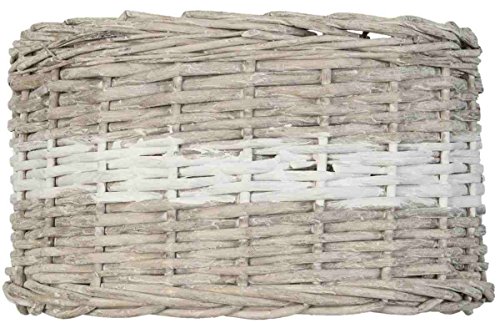 Clayre & Eef 6LAK0278BW Lampenschirm Rattan natürlich ca. 30 x 25 x 18 cm E27