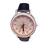 Junjie Weihnachtsbaum Diamant Fitness FrauenTischuhr Smartwatch Wasserdicht Buckle Wasserdicht Armband Sport Strass Glasspiegel Muster Quarzuhr Lederband Unisex Mehrfarbig Muster Alloy Männer