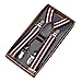 Kids Elastic Braces Clip 4 Clips-on Adjustable Suspenders [Pinstripe, Blue]