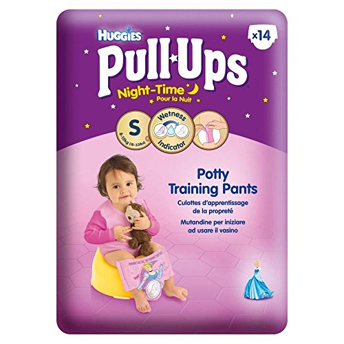 Huggies Pull-Ups Night Time Potty Training Pants for Girls Size 4 Small 8-15kg (14) - Pack of 6