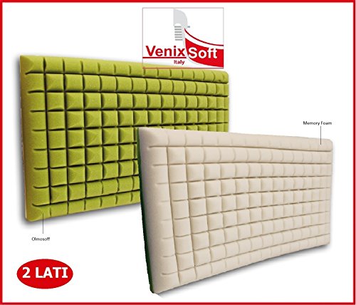 NEU Kissen, Kopfkissen VENIXSOFT Wolke, 70cm x 40cm x 13cm Dual-Use einer Seite Memory-Schaum und einer Seiten Olmosoff, mit atmungsaktivem Futter natürliche Viskose abnehmbar und waschbar, in Italien hergestellt, Made in Italy