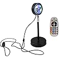 SVH® Metal Sunset Projector Lamp - 16 Color LED Light with Remote, Desk Lamp Projection Night Light, 180° Rotation Romantic Sunlight for Bedroom, Party, Photography