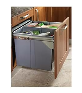 PULL OUT KITCHEN CABINET INTEGRATED RECYCLE WASTE BIN 500mm 68 LTR