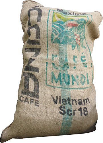 SABOREATE Y CAFE THE FLAVOUR SHOP Tela de Saco de Café de Origen Café Mundi Reutilizado para Tapizar de Yute Arpillera 100% Natural (60 cm x 90 cm)