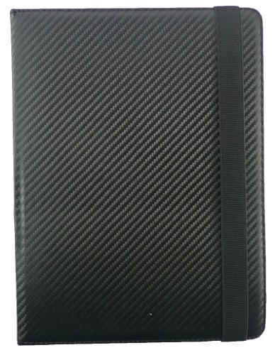 Emartbuy® Packet Mit 5 Kugelschreiber 2 in 1 Eingabestift + Universalbereich Schwarz Carbon PU Leder Multi Winkel Folio Executive Wallet Hülle Schutzhülle Case Cover mit Kartensteckplätze geeignet für Acer Iconia A3-A10 Tablet - 3