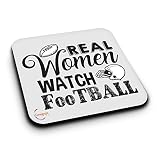 er115 Real Frauen Armbanduhr Fußball Neuheit Geschenk bedruckt MDF Untersetzer aus Holz