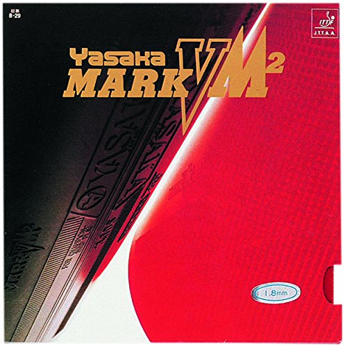 YasakaMark V M2 Table Tennis Rubber (2.0mm, Red)