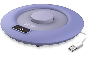 KENSUKA Calentador de Tazas de Café, Funcionamiento qor Inducción qor Gravedad, Temperatura Constante de 55℃, Entrada de Alimentación USB 5 V/2 A, Lavable con Agua.