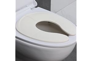 Funbliss Sedile WC Bambini,Reduttore WC per Bambini, Seduta Pieghevole e Portatile, Accessori per Bambini, Sicurezza e Comfort,Bianca
