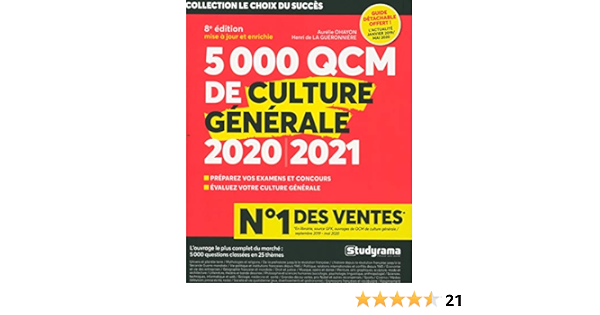 Amazon Fr 5000 Qcm De Culture Generale 2020 2021 Ohayon Aurelie Livres