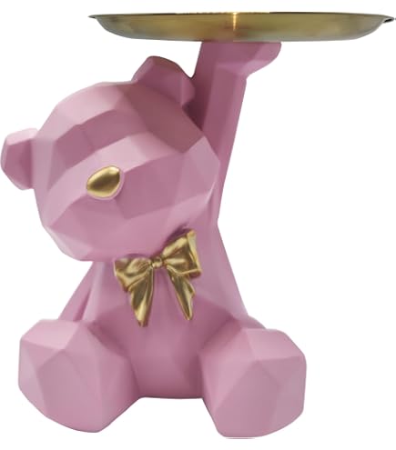 Statue Chat Porte-Bonheur Rose – Boîte De Rangement Mignonne Pour Clés, Bijoux, Bonbons – Décoration Maison