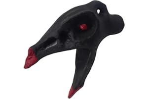 MAYTING Aztekische Todespfeife lauteste – authentische handgefertigte schreiende Pfeife mit einzigartigem Krähenschädel-Design, Harz, Rabe, Todespfeife (schwarz)