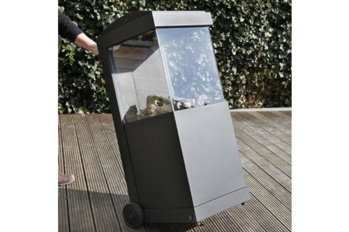 FABER Gartenkamin theBUZZ, schwarz, mit Rädern – Bild 8