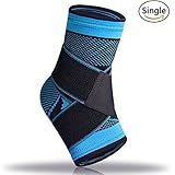 Plantar Fasciitis Sock with Arch Support, Eases Swelling, Achilles tendon & Ankle Brace Sleeve with Compression Effective Joint Pain Foot Pain Relief from Heel Spurs-Single (Blue)