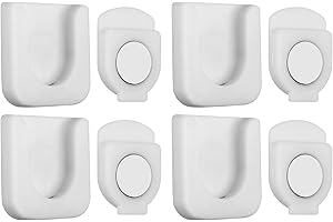 Lotnut 4PCS Soportes Magnéticos para Mando a Distancia, Organizador Mandos TV, Soporte de Control Remoto Montado en La Pared, Soportes de Montaje en Pared (Blanco)