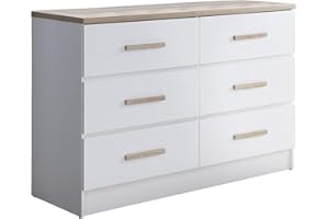 Vente-unique-Comò 6 cassetti Bianco e le - SKAIDO