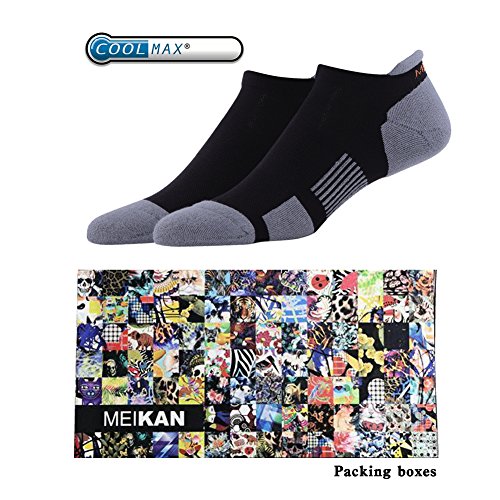 Running Socken, MEIKAN COOLMAX Laufsocken, Professionelle Sport- und Athletiksocken [1 Paar] schnell trocknend feuchtigkeitsableitend atmungsaktiv gegen Blasen Material geeignet zum Radfahren, Joggen, Rennen, Fahren, Wandern, Tennis, Marathon, Triathlon, für Herren und Damen - 7