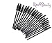 Disposable Eyelash Mascara Wands Brush Set - Black - FREE Mascara Shield Applicator Guard Guide Comb & Beauty eBook - High Quality Eyelash Extension Spoolies Applicators. 50 pc bulk pack - Makeup Tool Kit for Professional MUA - By New8Beauty