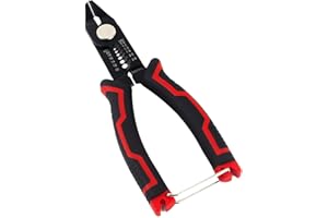 SOLRYN Alicates de Corte Diagonal 3 en 1, Alicates de Corte para Electricista Profesional, Herramientas Multifuncional con Punta Curva, Muelle Oculto y Mango Ergonómico para Cortar y Pelar Cables 20 10 AWG