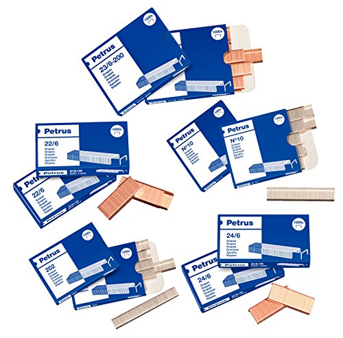 Petrus 23600  Grapas 23 6-200  Hasta 20 hojas  6 mm  1 caja de 1000 grapas