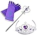 Produktbild Prinzessin Zauberstab,Queen Krone,Strass,Tiaras & Handschuh Mädchen Geschenk-Set Prinzessin Karneval Verkleidung Party Cosplay Mädchen Handschuhe Halloween