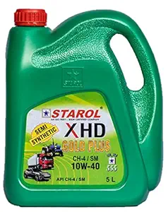 STAROL STAR XHD Gold Plus 10W-40 Semi-Synthetic Petrol and Diesel Engine Oil for All Heavy and Light Commercial Vehicles (5 L)