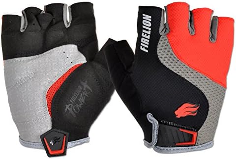FIRELION Power+ Gel Foam Cycling Gloves Fingerless MTB Mountain Bike Gloves Half Finger Downhill Bike Bicycle Gloves Anti Skid Silicone Gloves