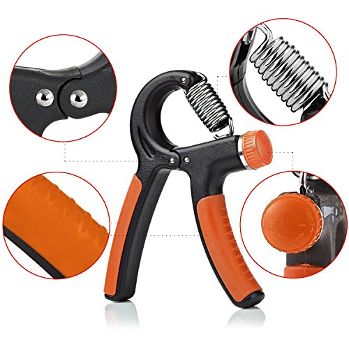 Hand-Trainingsgerät, Mture Federgriffhantel Fingerhantel Handmuskeltrainer Handgreif-Trainer Griff-Verstärker einstellbarer Widerstandsbereich von 22 bis 88 Pfund (10-40 Kg) - 5