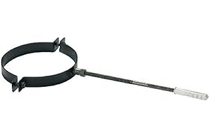 BRICOQUI ACCESSORI TUBO GOMITO STUFA PELLET NERO ACCIAIO DIAMETRO 80 (COLLARE REGGITUBO 80 MM)