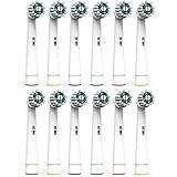 12 Cabezales de Recambio Cross Action de Oliver James compatible con Oral B