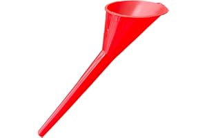 YREYBN Plastic Long Mouth Funnel, Oil Funnels Plastic Gas Oil Funnel for Car Refueling and Motorcycle Maintenance, Universal Liquid Transfer Tool with Extended Spout (Red)