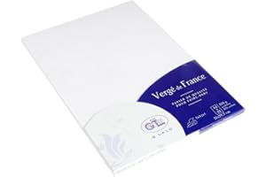 G. LALO Lalo 41050L - Un paquet de 25 cartes simples 21x29,7 cm 210g, Vergé de France, Extra-blanc
