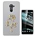 Produktbild c01428 - Gold Style Floral Roses Girly Fairy-tale Design Vodafone Smart Platinum 7 (5.5") Fashion Trend Silikon Hülle Schutzhülle Schutzcase Gel Rubber Silicone Hülle
