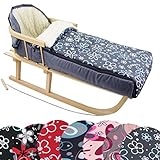 Universaler Winterfußsack aus Lammwolle, passt auf Babyschale, Kinderwagen, Buggy und Schlitten, geeignet für 3 und 5-Punkt-Gurtsysteme, leichte und schnelle Montage, wasser- und windabweisend