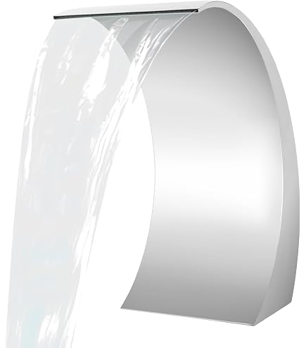 Fontana A Cascata In Acciaio Inox Lucido A Specchio: Eleganza Per Piscina E Giardino!