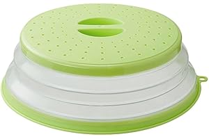 KÖNIG DESIGN Cubierta plegable para microondas, 26 cm, cubierta para microondas, tapa plegable, para frutas, verduras, alimentos, verde