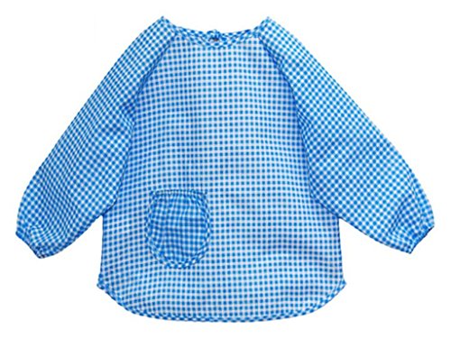 Chilsuessy 3 Stücke Set Baby Lätzchen mit Ärmel Kinder Wasserdicht Ärmellätzchen mit Auffang Tasche Baumwolle 2 Groesse von 1 bis 5 Jahre Alt - 2