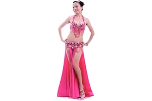 ROYAL SMEELA Bauchtanz kostüm Damen Bauchtanz BH gürtel Rock Strass Sexy Kleid Flamenco Rock BH Gürtel Maxirock Anzug Karneval Bauch tanzen Kleidung bauchtänzerin kostüm für Frauen Bauchtanz Set