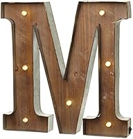 Lettre "M" Lumineuse 41cm Design Industriel par Heaven Sends