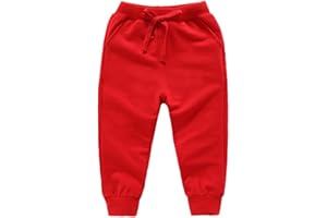 DCUTERQ Pantalon de Survêtement pour Garcon Enfant Bas de Jogging Sport Coton Pantalons Elastique avec Ceinture de 1 à 8 Ans