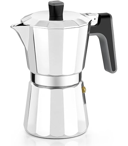 SUPREME ALUMINIUM INDUCTIE KOFFIEZETAPPARAAT 9 KOPJES GRIJS
