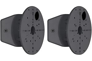 BRITALIA 2 Pack - Black Steel Corner Mounting Bracket for Outdoor Lighting | Suitable for Motion Sensors and Security Flood Lights | Universal Pre-Drilled Holes for Ease of Installation