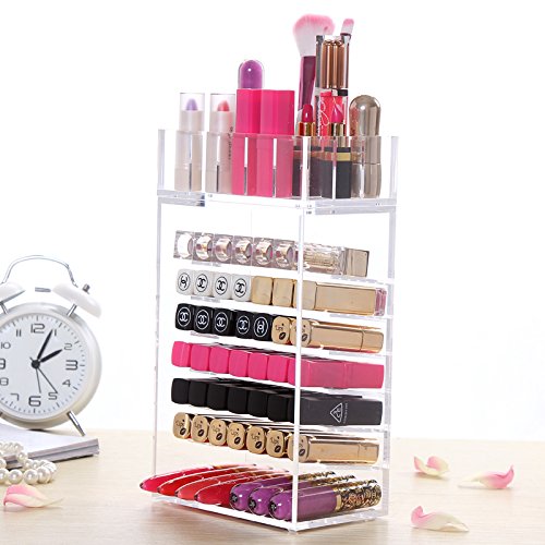 Lippenstiftständer für ca. 60 Lippenstifte Nagellackständer Mascaraständer Kosmetikständer Kosmetikaufbewahrung Lippenstifthalter Ständer Acrylständer Aufbewahrungsbox von der Marke MyBeautyworld24 - 5