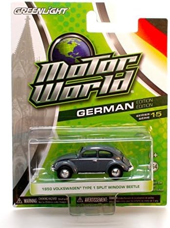 Motor World 1950 Volkswagen Type 1 Split Window Beetle (Grey) Series 15 2016 Greenlight Collectibles German Edition 1: 64 Scale Die-Cast Vehicle