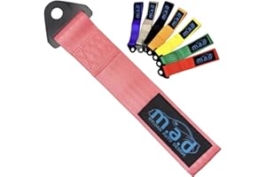 MAD PAINTS PINK M.A.D 280MM TOW STRAP LOOP RECOVERY HOOK TRACK DAY RACE CAR JDM EURO NEW UK